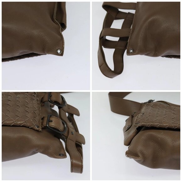 BOTTEGA VENETA INTRECCIATO Waist bag Leather Brown 121604 Auth bs23917 - Picture 14 of 16